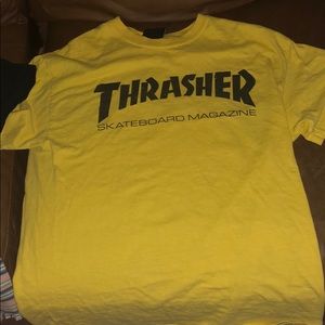 Yellow medium sized thrasher T shirt
